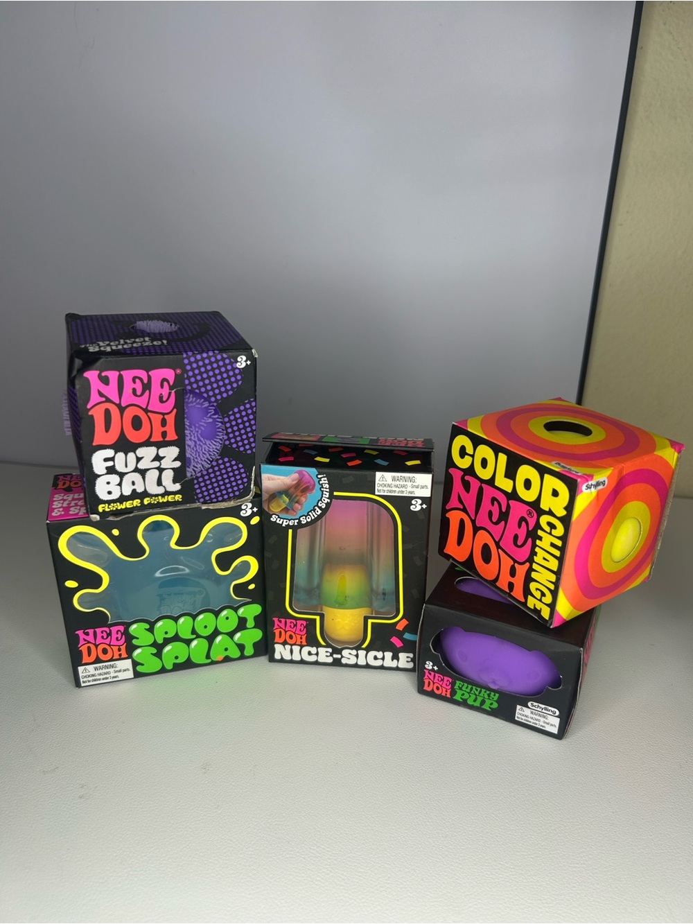 NeeDoh Squishy Bundle Lot of 5 – Brand New Schylling Sensory Toys